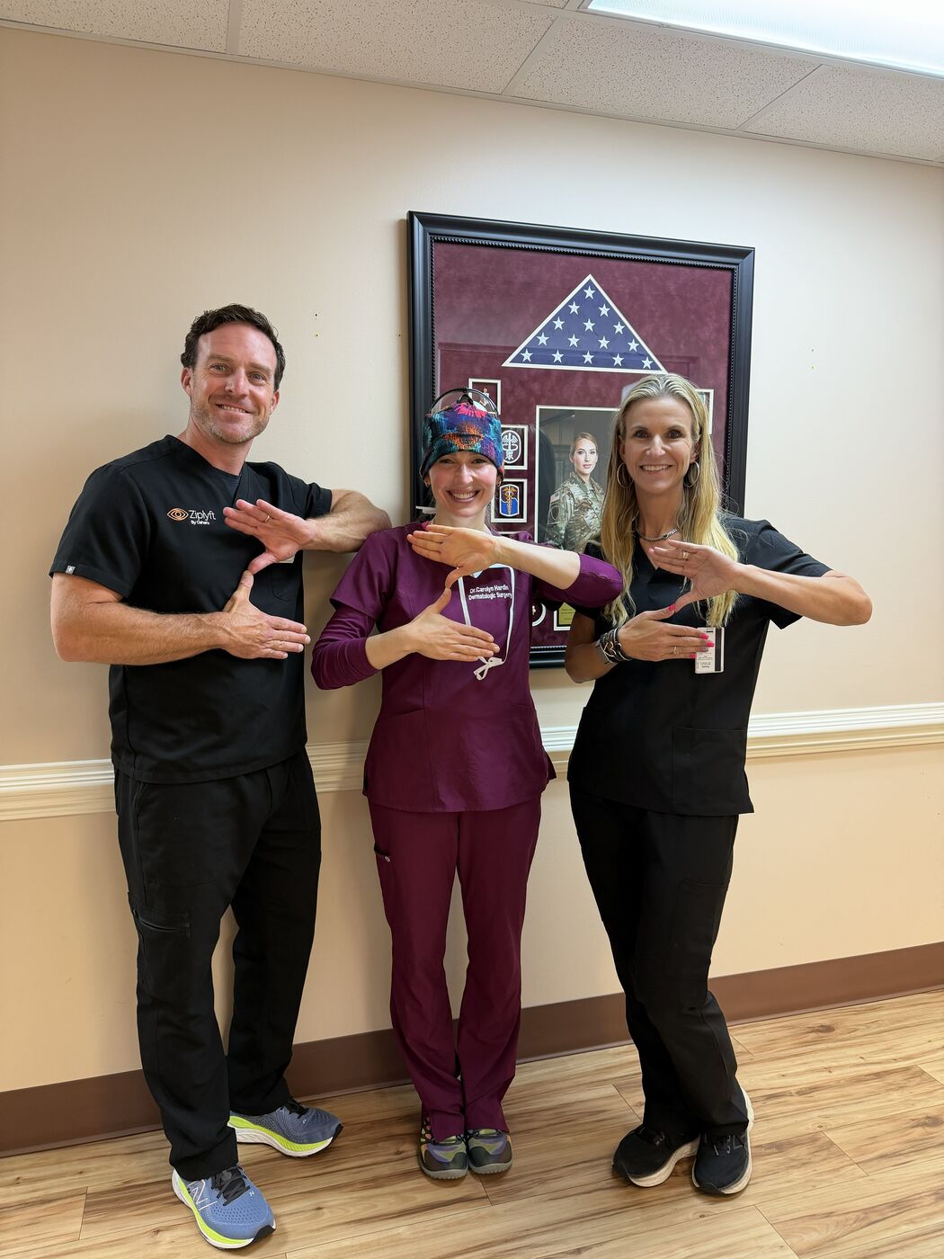 Dr. Hardin and team at Central Dermatology Center