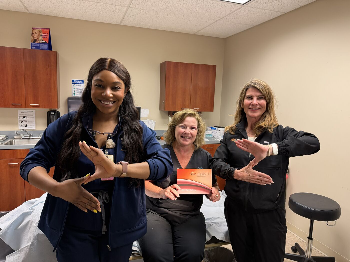 Dr. Abugo and team at Katzen Eye Group